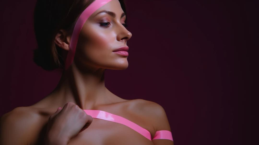 Kinesiotaping estetyczny na twarz - Taping i taśmy do twarzy