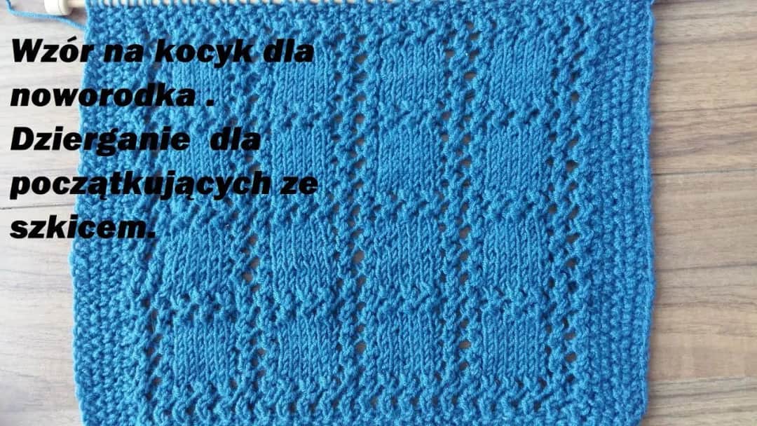 Prosty sposób na miękki kocyk dla niemowlaka na drutach krok po kroku